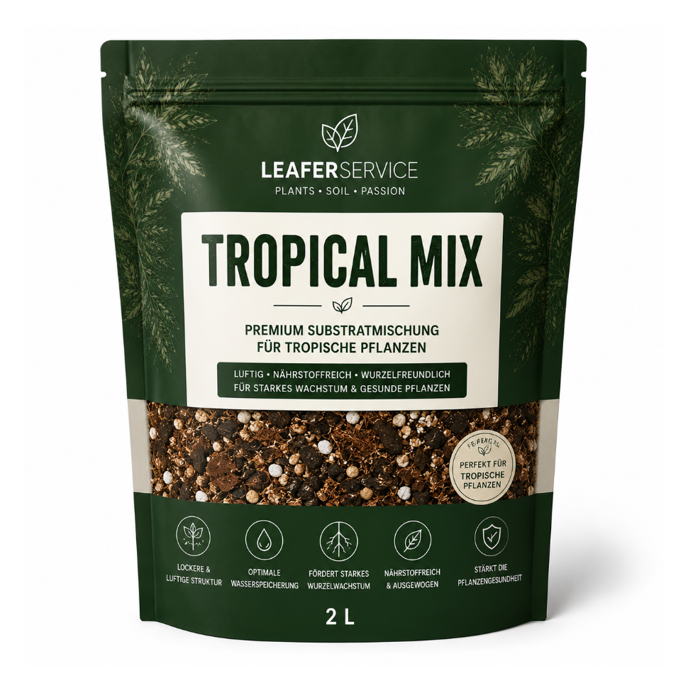 LEAFer Tropical Mix Premium Substratmischung für Monstera Philodendron und tropische Zimmerpflanzen