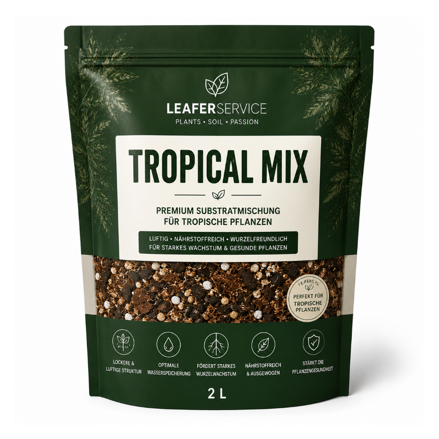 LEAFer Tropical Mix Premium Substratmischung für Monstera Philodendron und tropische Zimmerpflanzen