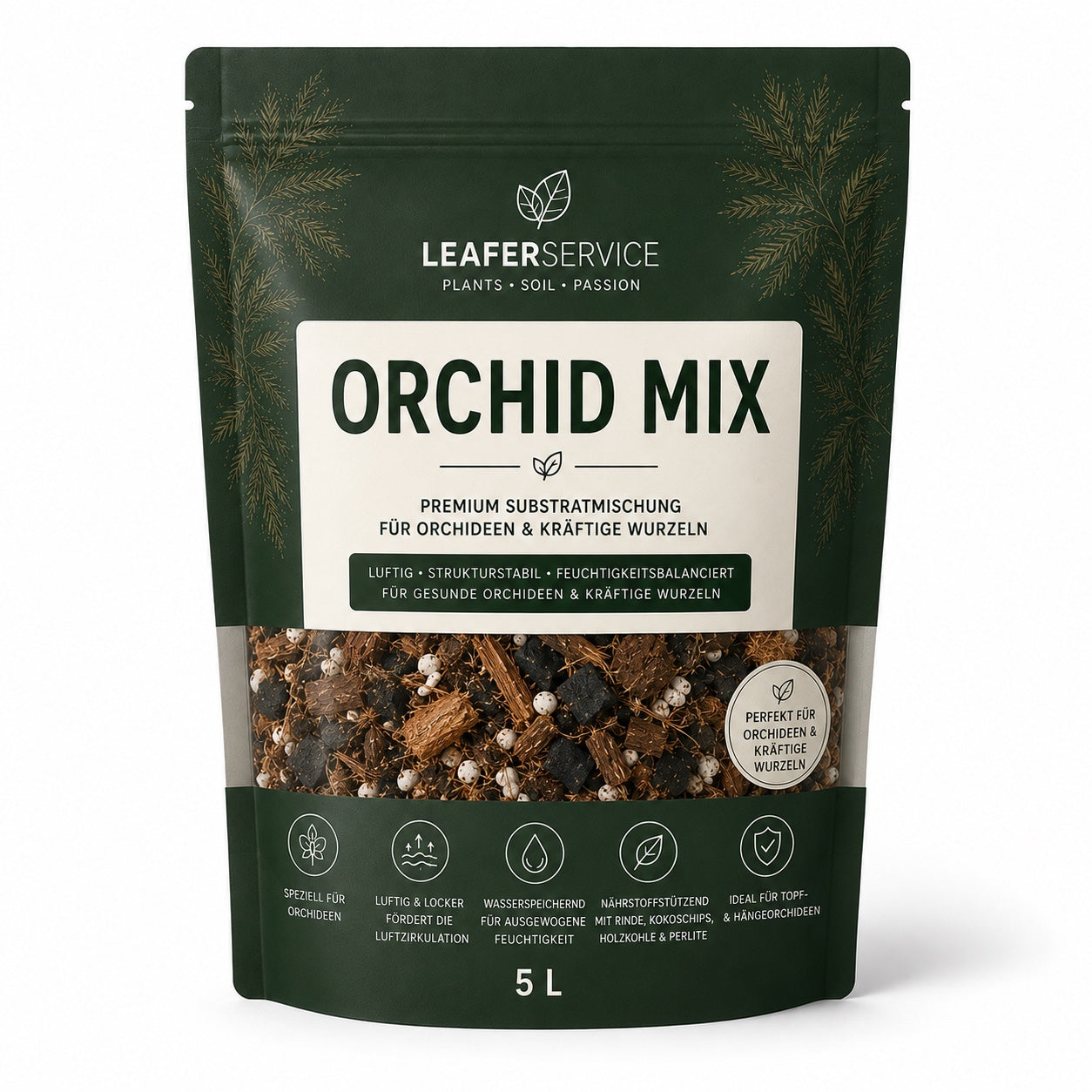 LEAFerservice Orchid Mix 5 L Produktbeutel